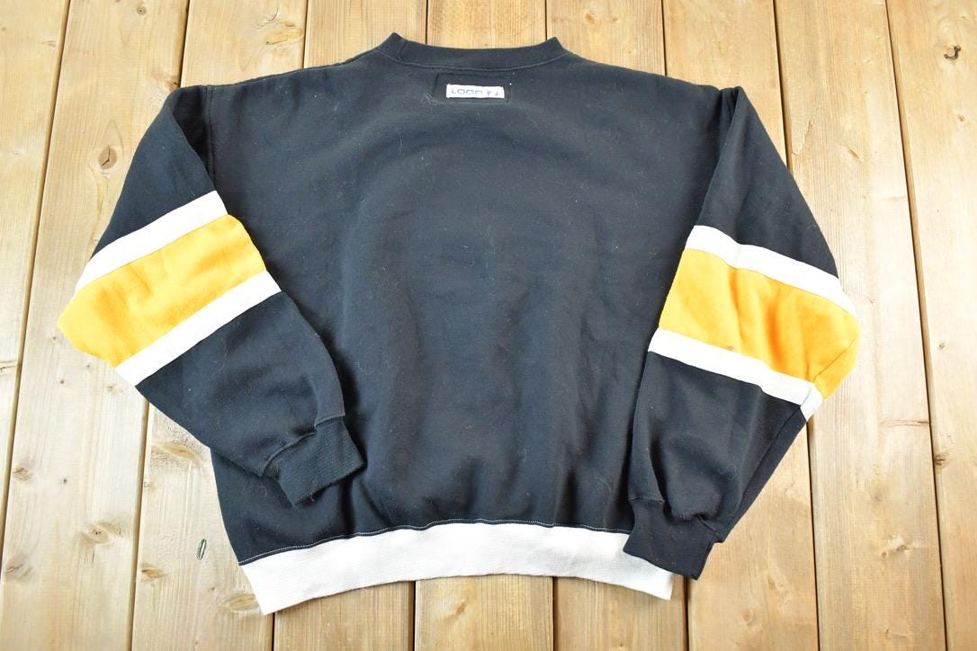 Vintage 1990s Logo 7 Muskegon Lumberjacks Hockey Crewneck Sweatshirt Mens L