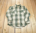 Vintage 1990s St. Johns Bay Plaid Flannel Button Traditional Up Shirt