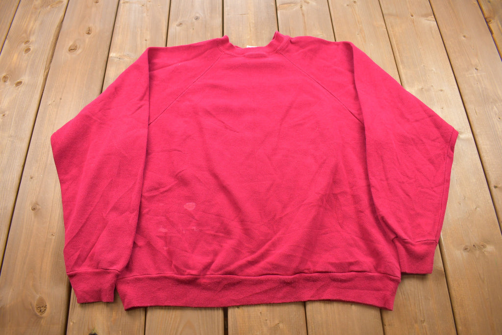Vintage 1980s Hanes Blank Raglan Crewneck Sweatshirt