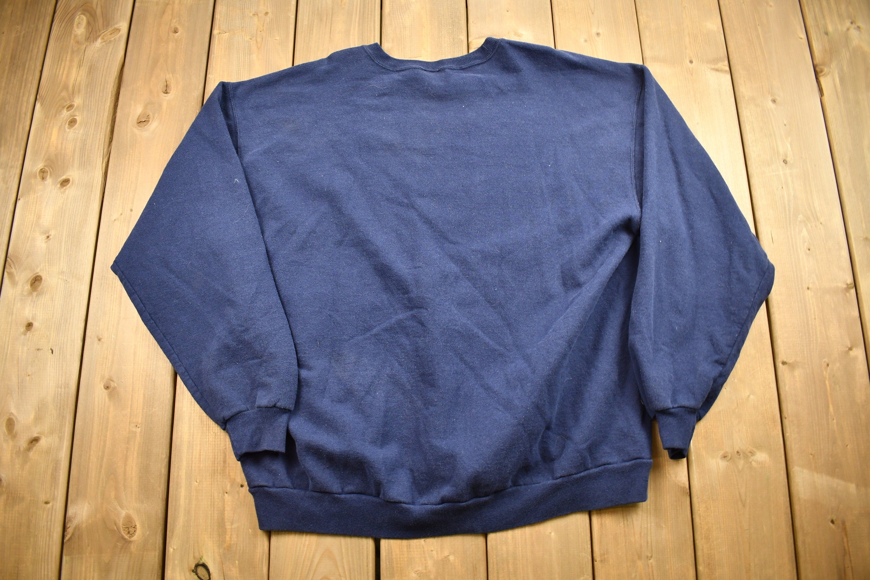 Vintage 1990s Navy Blue Jerzees Blank Crewneck Sweatshirt