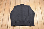 Vintage Van Heusen 100% Wool Knitted Sweater Jacket