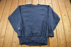 Vintage 1990s Navy Blue Champion Reverse Weave Crewneck / Vintage Champion / Vintage Pullover / Streetwear / Made In USA