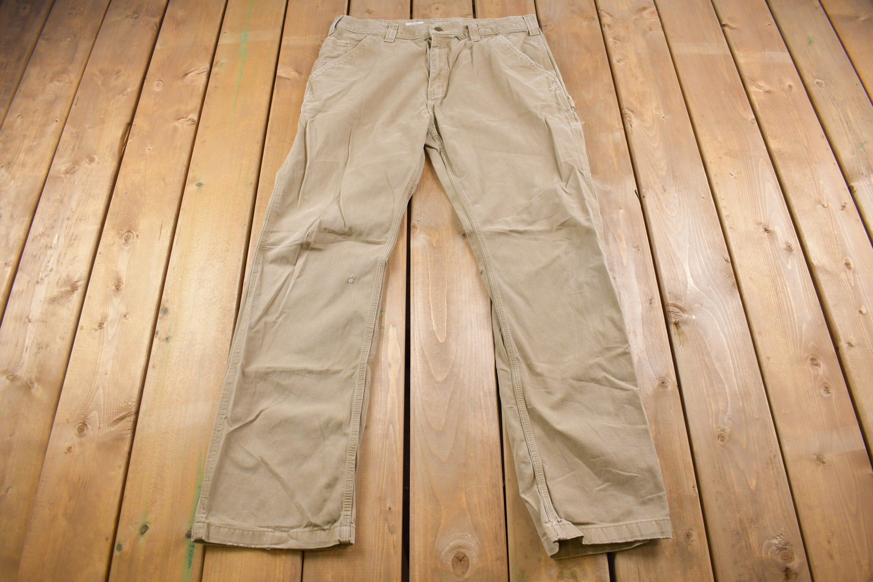 Vintage 1990s Carhartt Khaki Pants 36 x 32