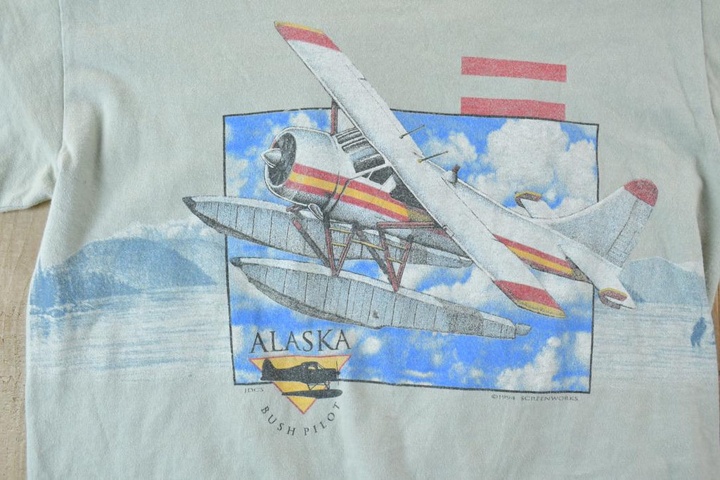 Vintage 1990s Alaska Bush Pilot Souvenir T-Shirt