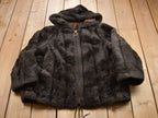 Vintage 1980s Brown Faux Fur Coat