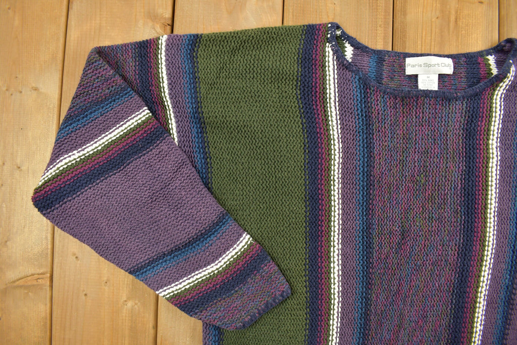 Vintage 1990s Paris Sport Club Knitted Sweater