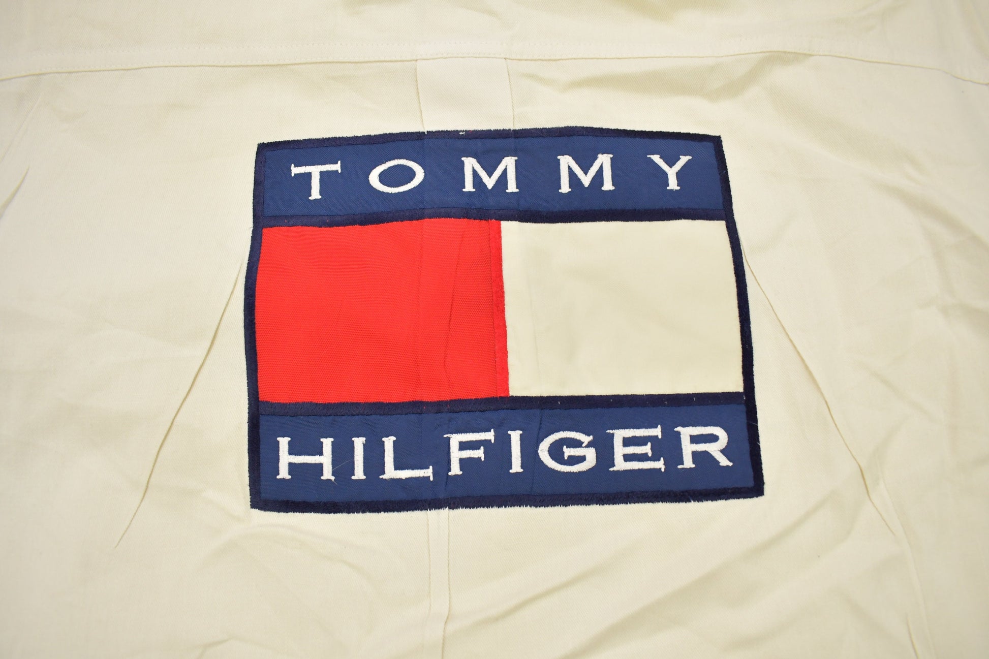 Vintage 1990s Tommy Hilfiger Embroidered Flag Patch Button Up Shirt