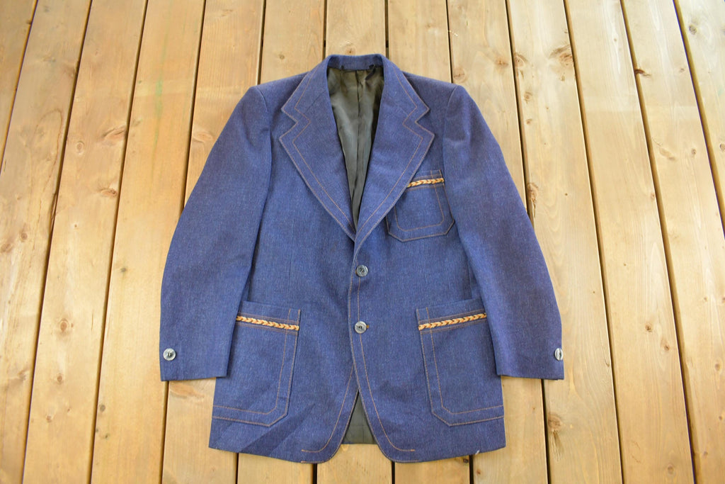 Vintage 1970s Monte Factor Jerry Rothschild Denim Blazer Jacket Men's Medium