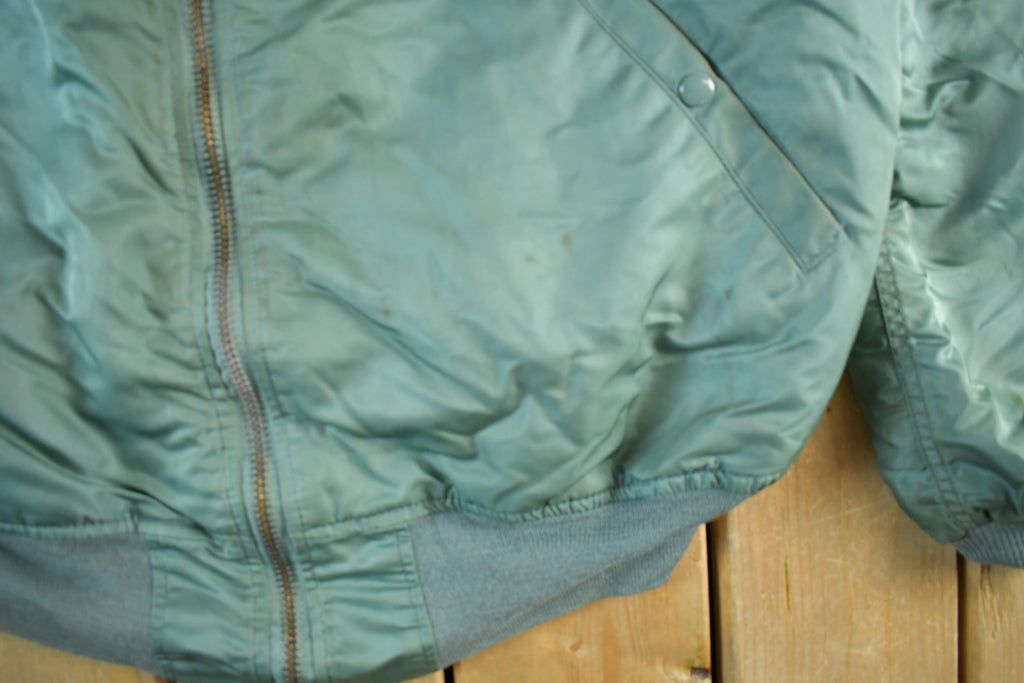Vintage 1970s Alpha Industries MA-1 Military Flyers Jacket Men's 2XL