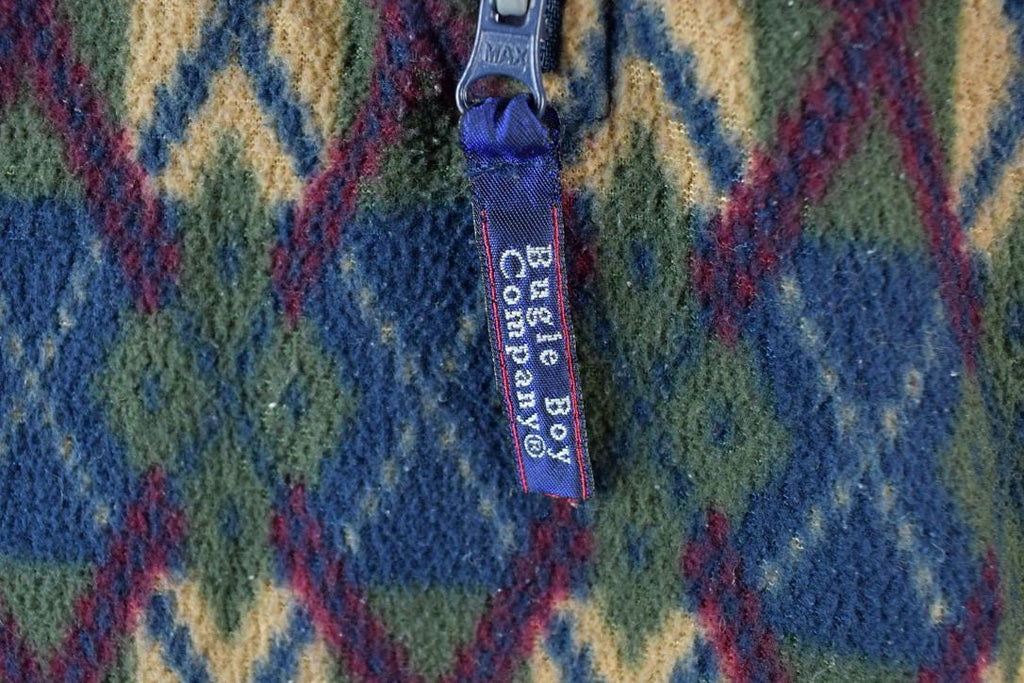 Vintage 1990s Bugle Boy Snow Fleece Outdoorsman Sweater