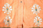Vintage 1970s Maximum Floral Embroidered Button Up Shirt Womens M