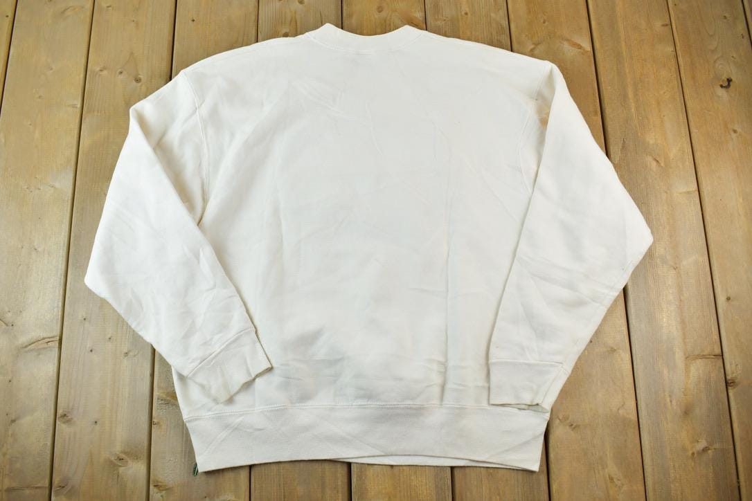 Vintage 1990s Deers The Great Outdoors Crewneck Sweatshirt / Embroidered Deers / Nature Sweater / Animal Sweater