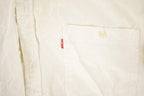 Vintage 1990s Levis White Button Up Shirt Mens XL / Preppy Button Up / Quarter Button Dress Shirt