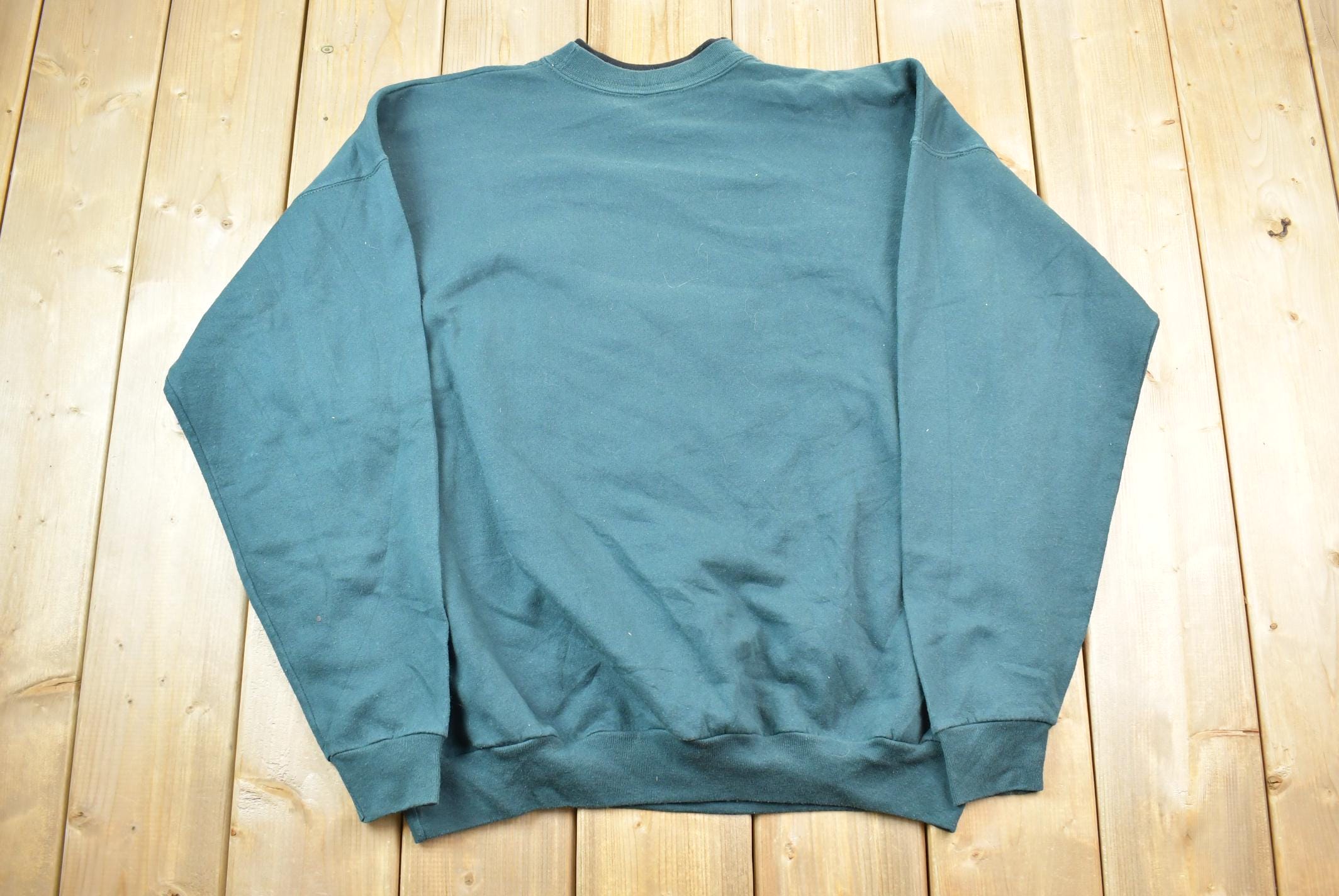 Vintage 1990s Floral Double Collared Cute Crewneck Sweater