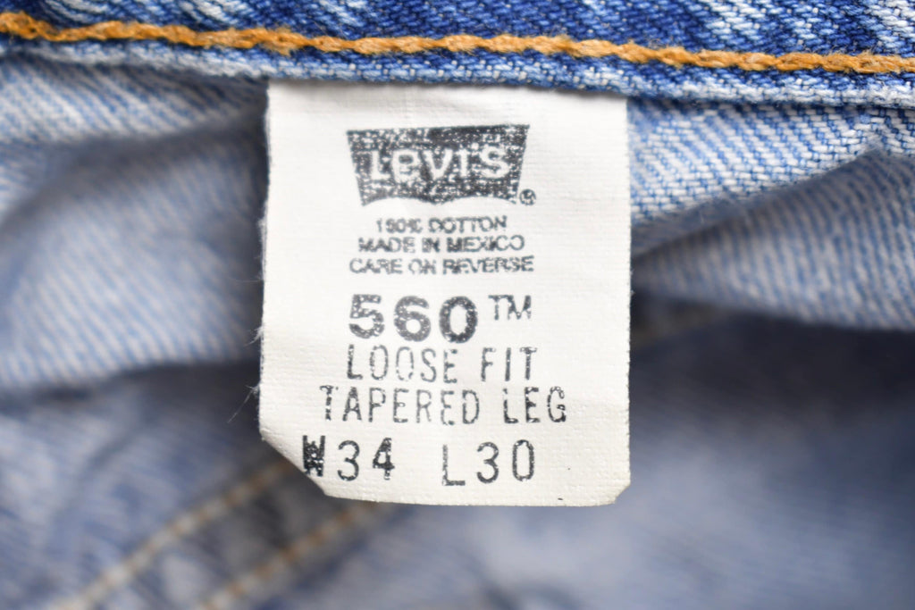 Vintage 1990s Levi's 560 Red Tab Denim Jeans Size 33 x 29