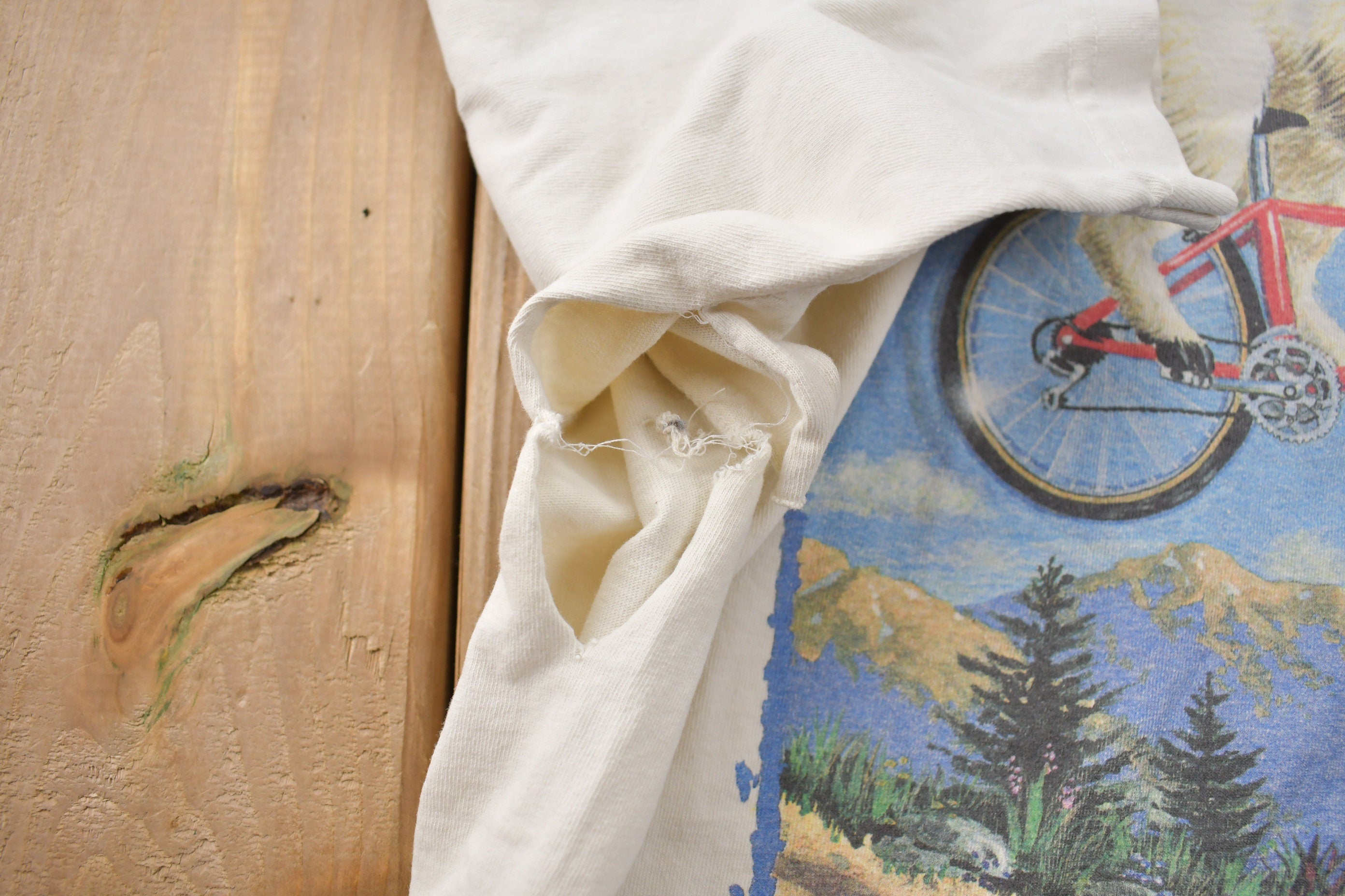 Vintage 1990s Goat Bike Find Your Wild Side in Nature Graphic T-Shirt