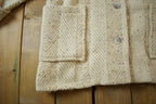 Vintage 1960s 100% Wool Striped Button Up Jacket