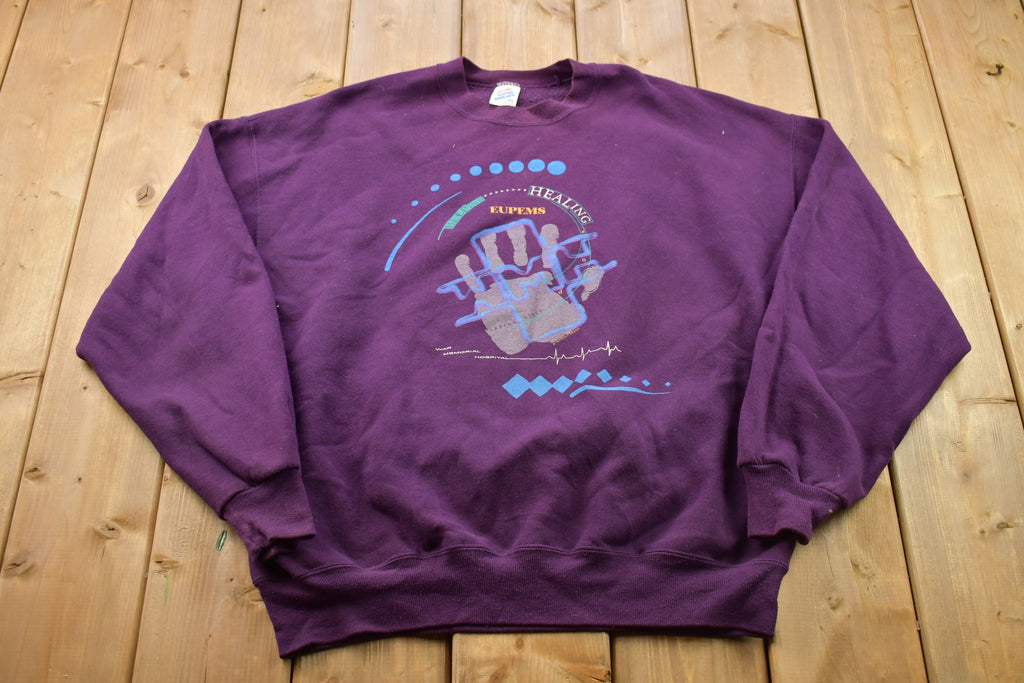 Vintage 1990s War Memorial Hospital Crewneck Sweatshirt