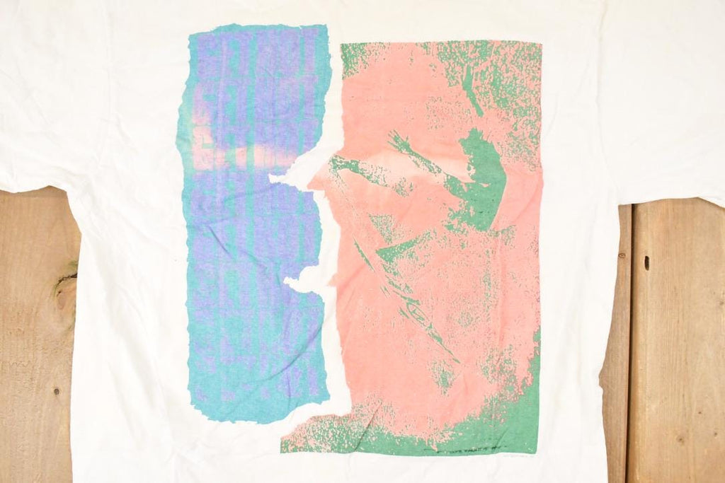 Vintage 1990s Surf Style Pop Art Souvenir Travel T-Shirt Men's M
