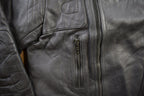 Vintage 1990s Eurox Leather Cafe Racer Biker Jacket