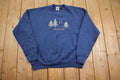 Vintage 1990s Northwoods Embroidered Nature Souvenir Crewneck Sweatshirt - XL
