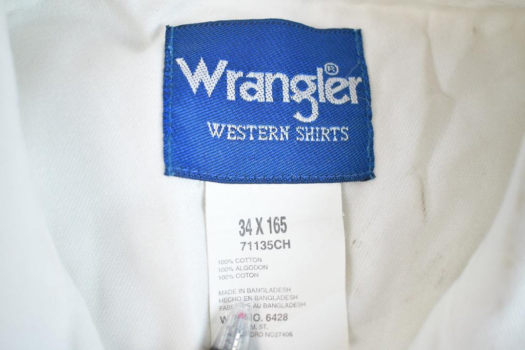 Vintage 1990s Wrangler Western Shirts Embroidered Blank Button Up Shirt