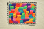 Vintage 1990s Bermuda Cat Themed Pocket Graphic T-Shirt