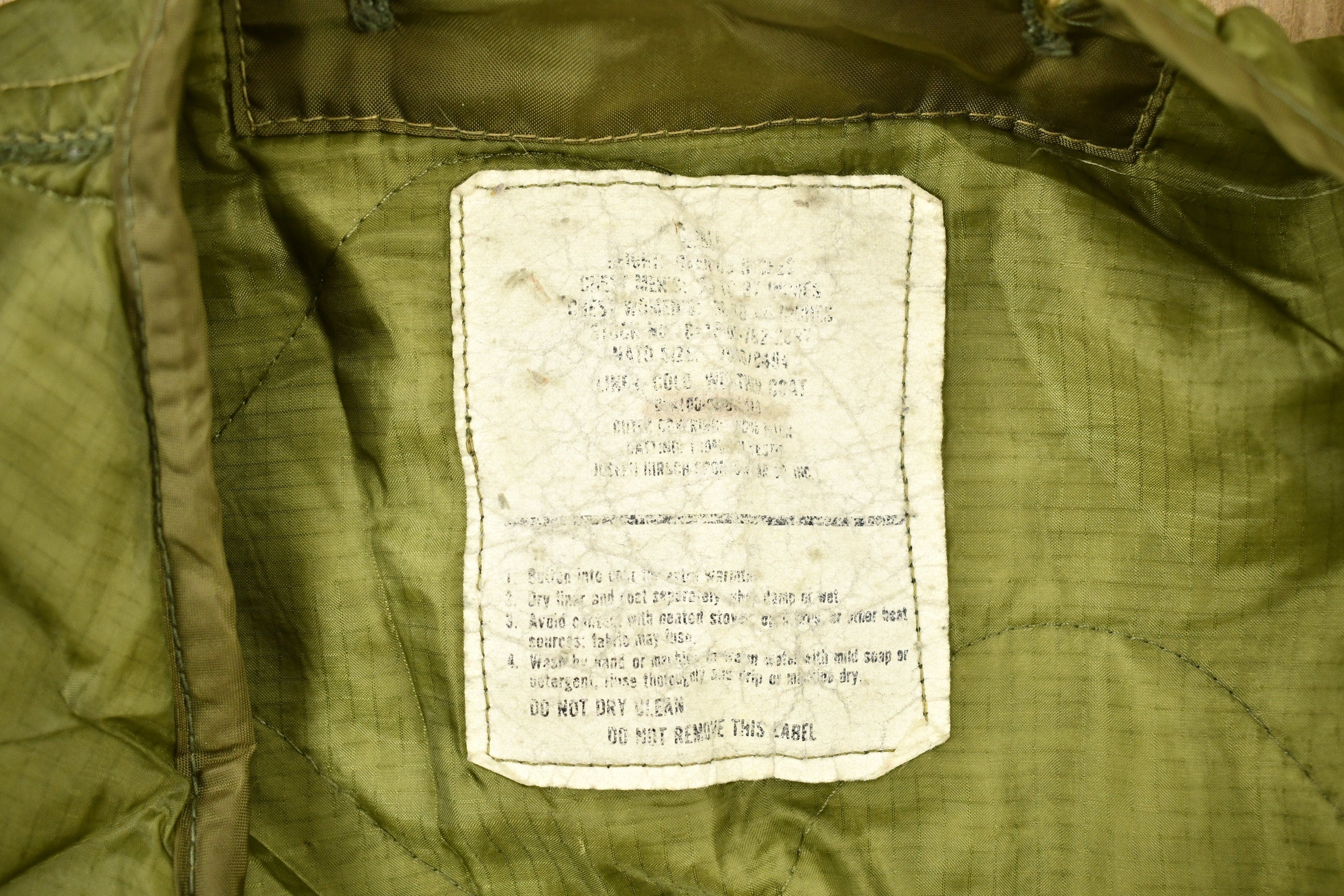 Vintage Military Jacket M65 Liner