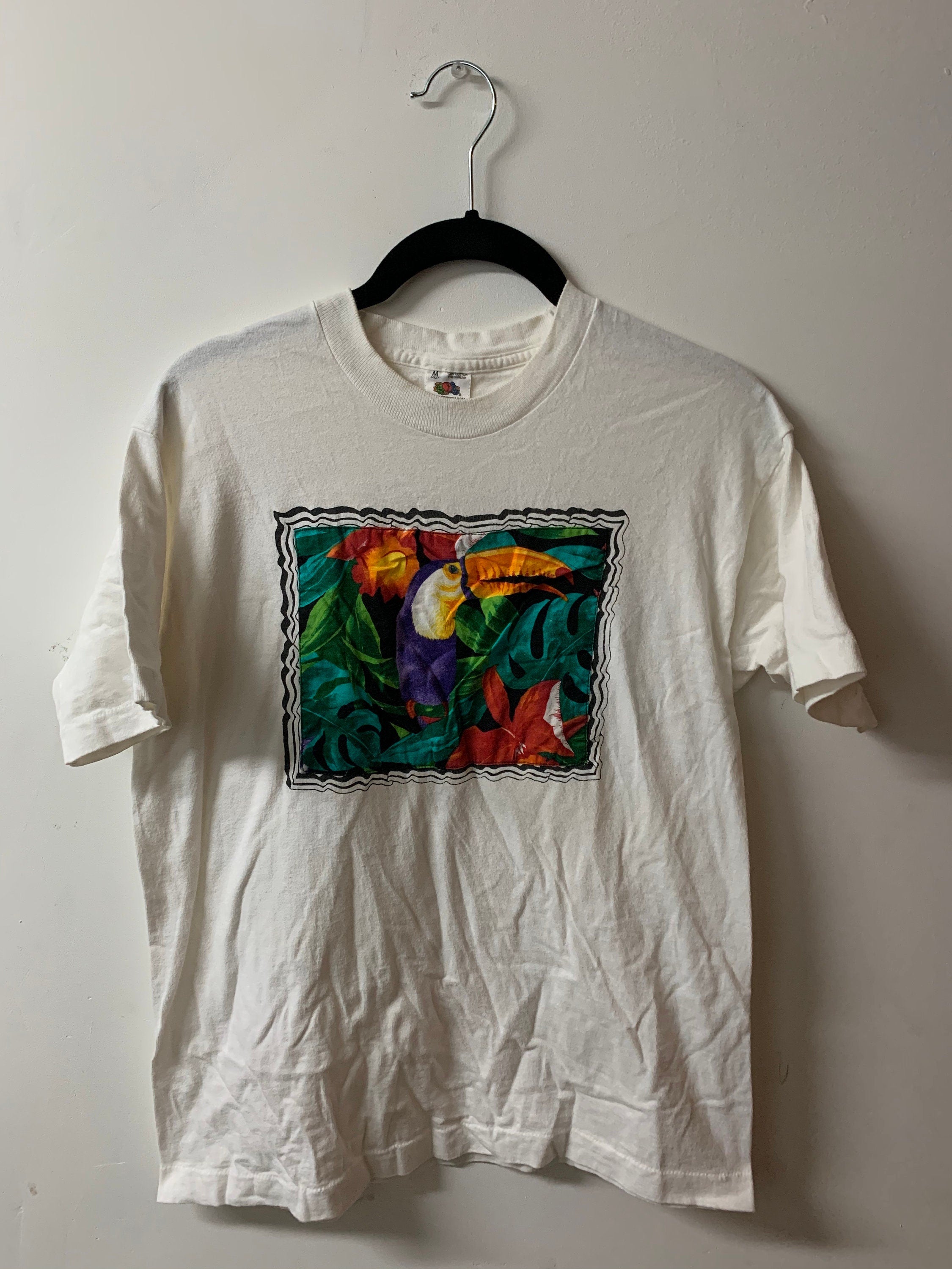 Vintage 1990s Tucan Bird Theme T-Shirt