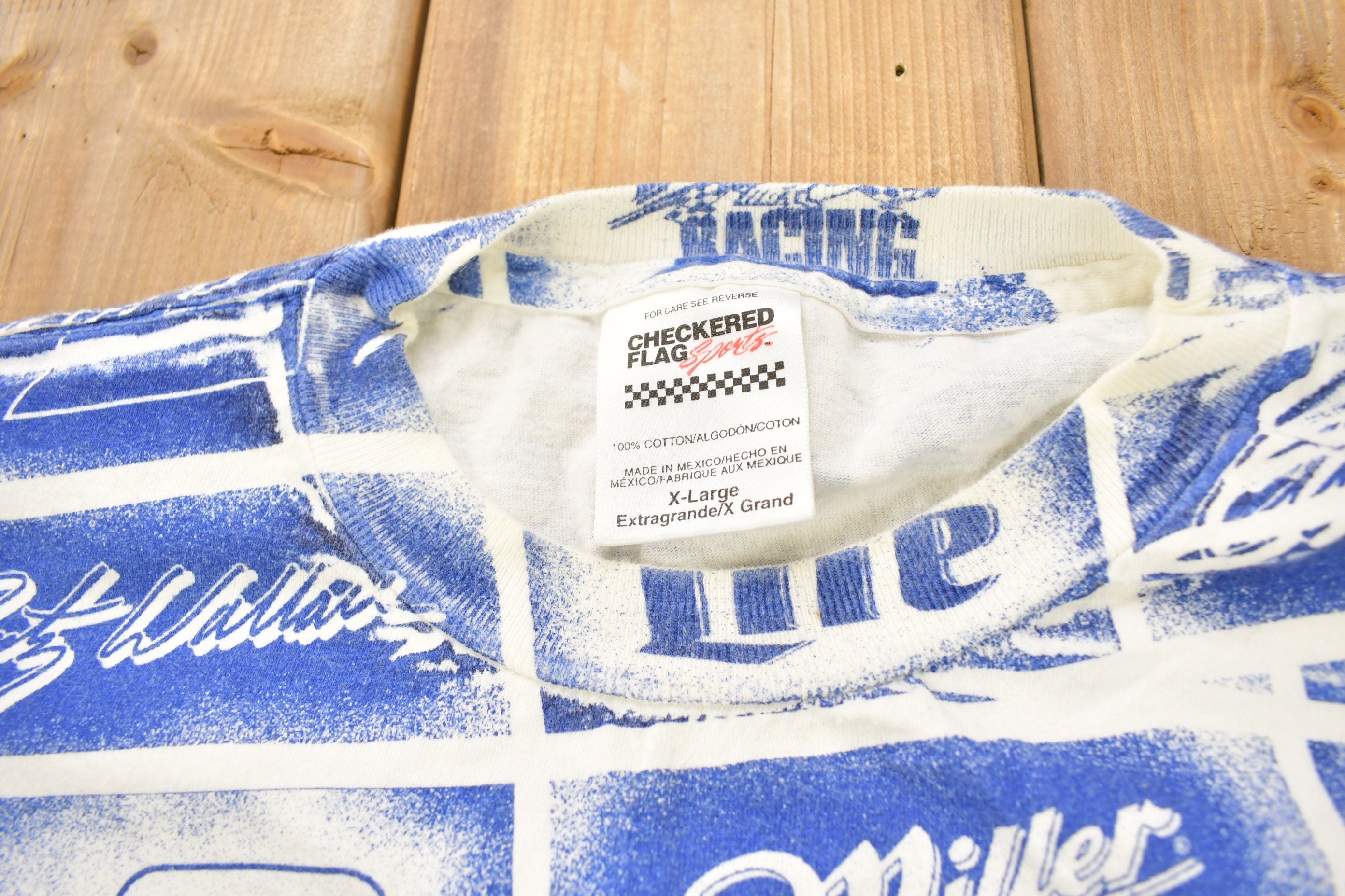 Vintage 1997 Rusty Wallace All Over Print NASCAR T-Shirt