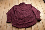 Vintage 1990s Eddie Bauer Red Plaid Flannel Button Up Shirt