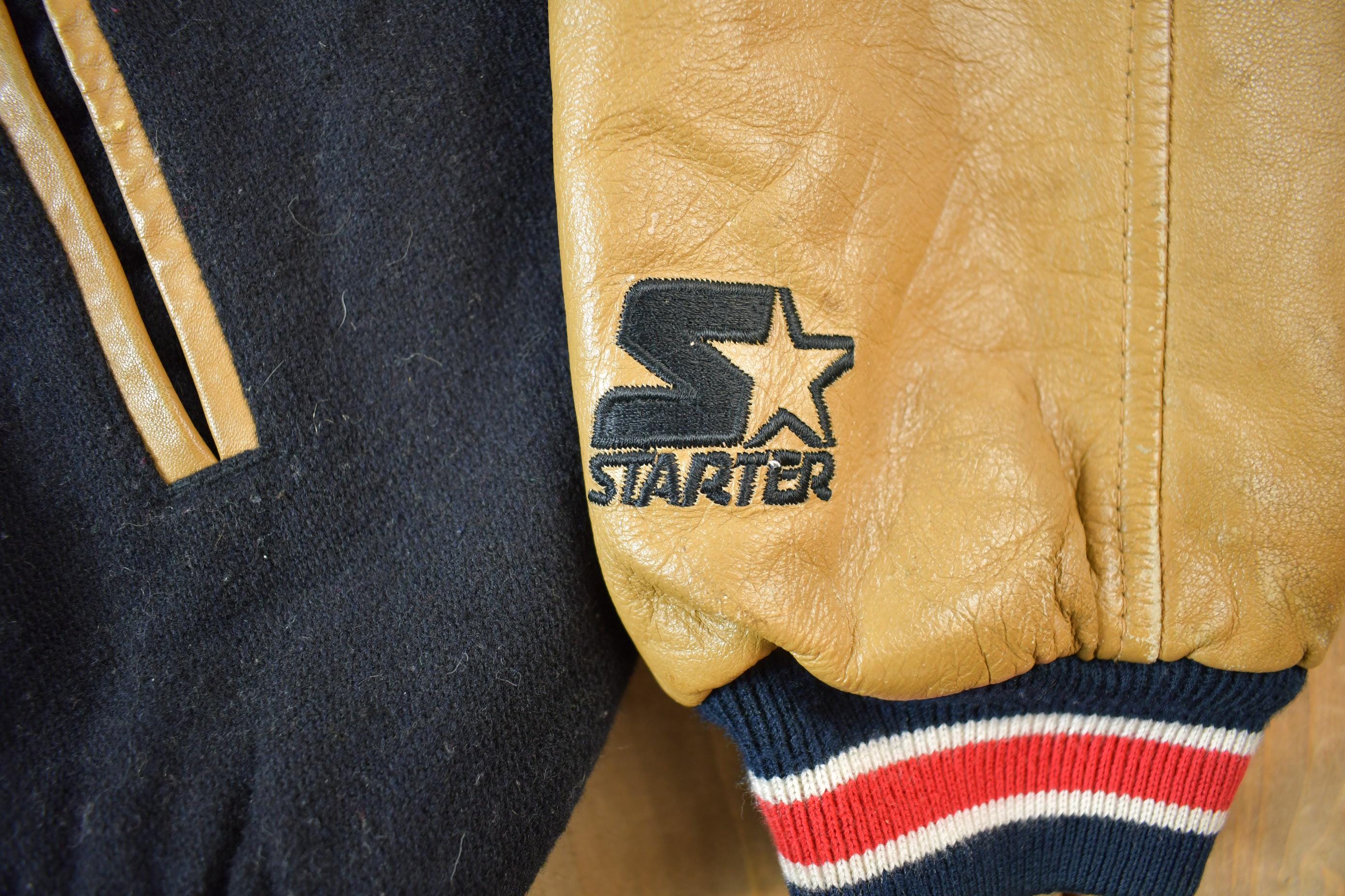 Vintage 1990s Starter NHL Chicago Black Hawks Hockey Wool Varsity Jacket