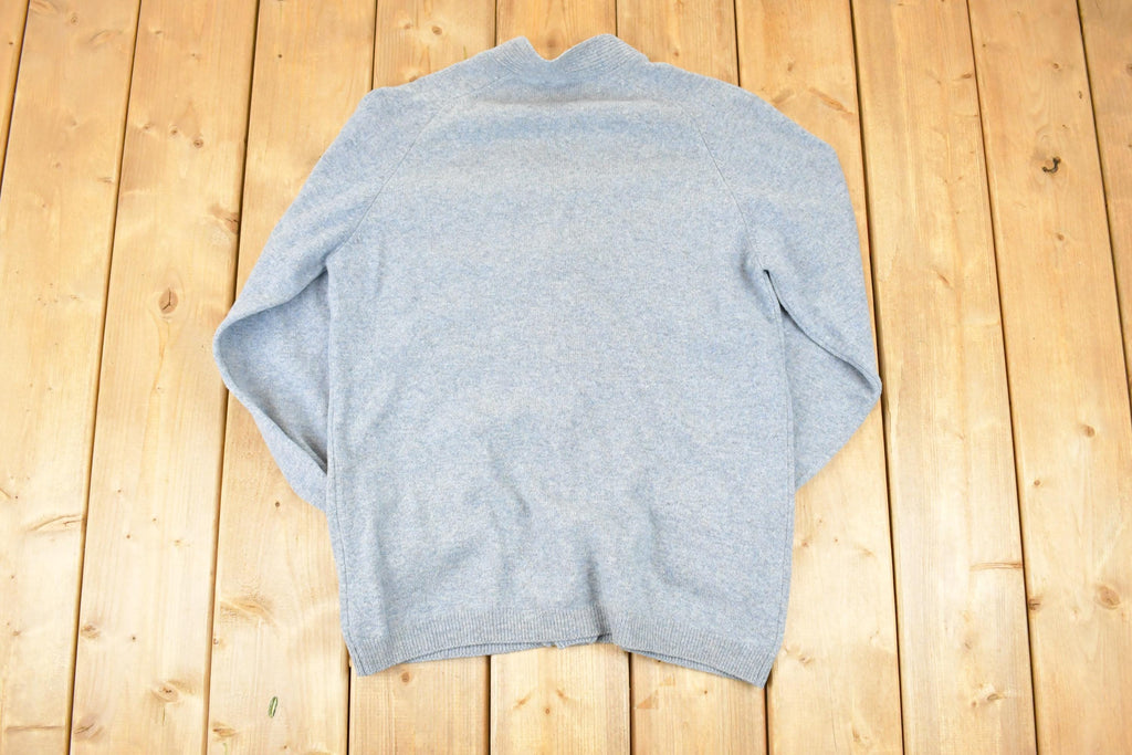Vintage 1970s Alan Paine Knit Cardigan Lambswool Sweater Men's M
