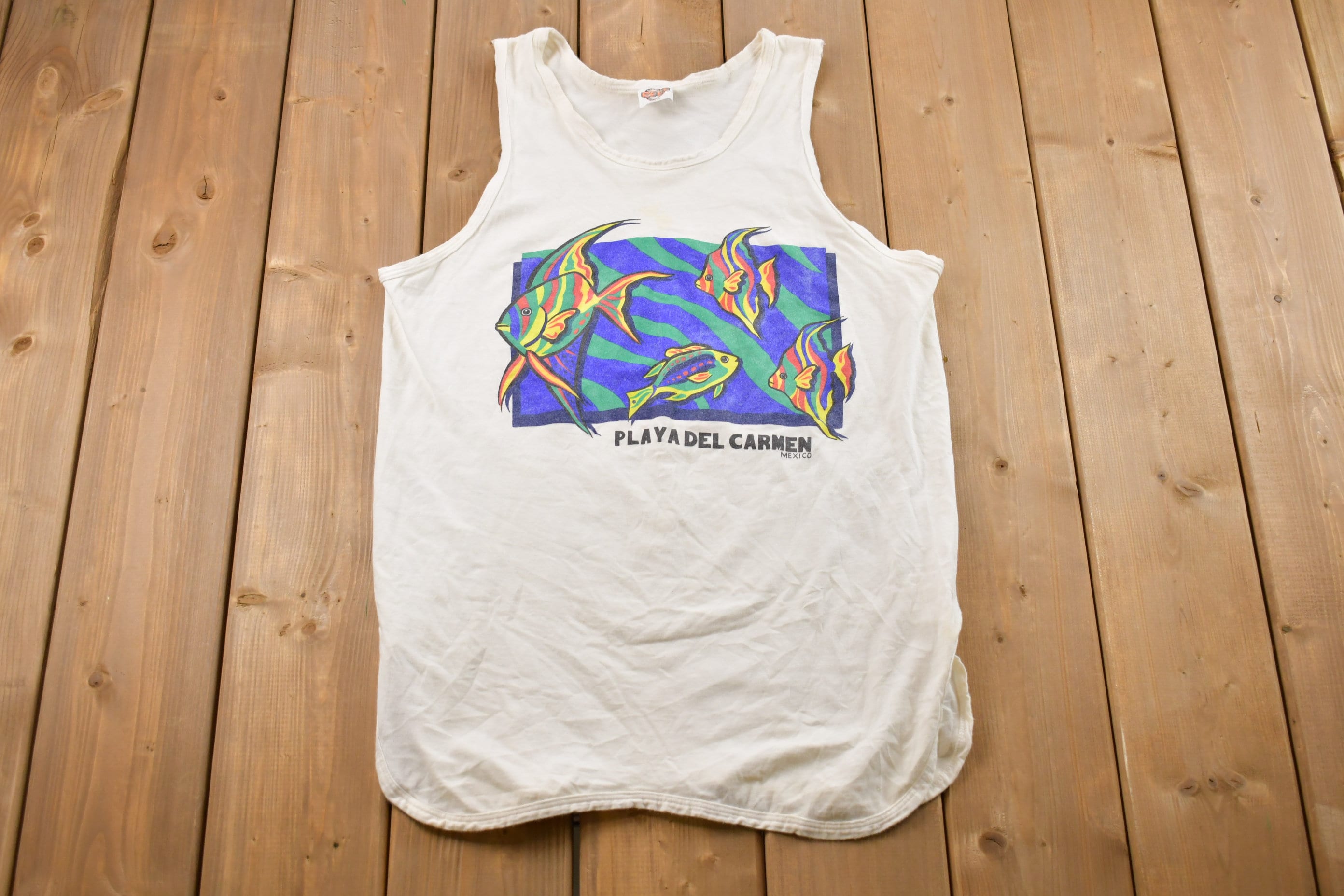 Vintage 1990s Playa Del Carmen Mexico Tank Top