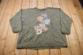 Vintage 1990s Chic Floral Crewneck Sweatshirt