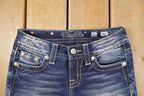 Vintage Deadstock Y2K Miss Me Bedazzled Low Rise Jeans Women's Size 26x31