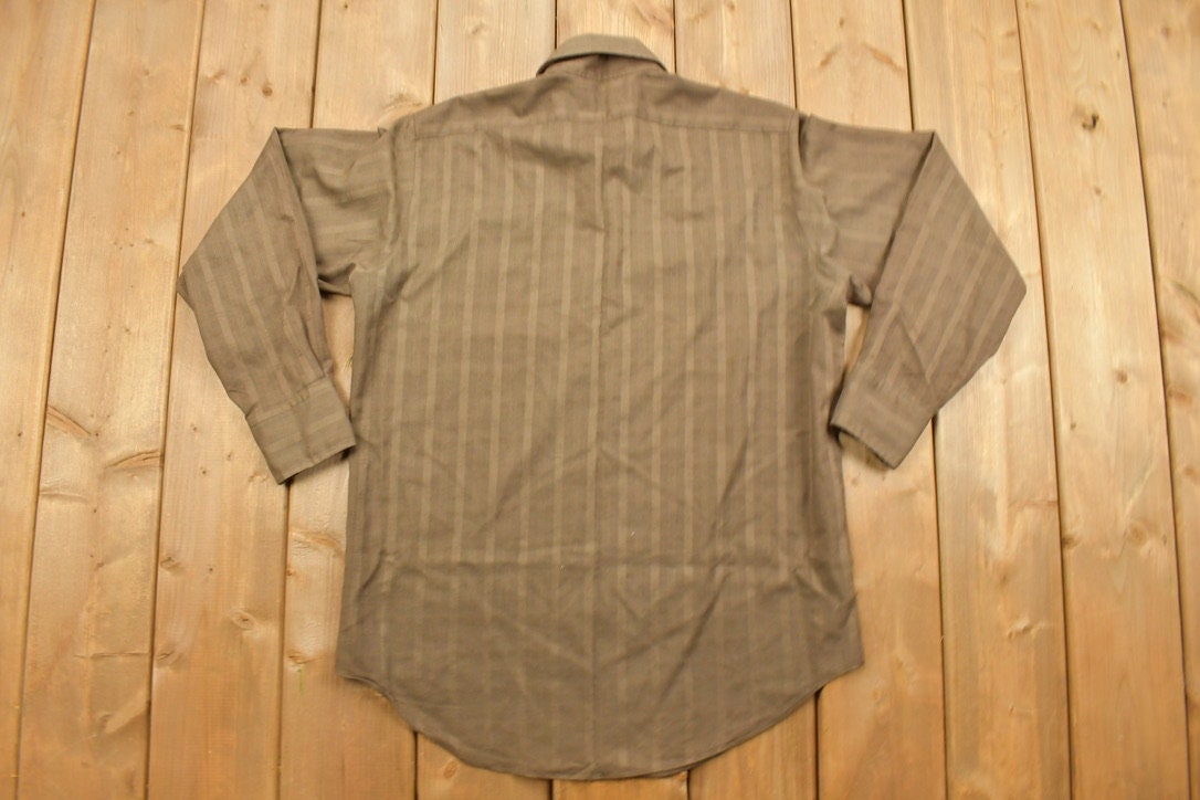 Vintage 1980s Donegal Button Up Shirt / 1990's Button Up / Vintage Shirt / Casual Wear / Workwear / Pattern Button Up / Made In USA