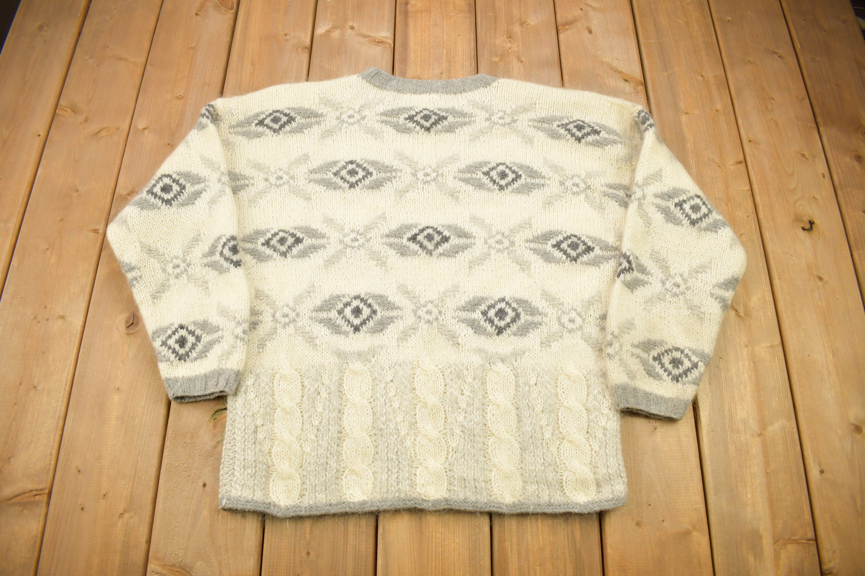 Vintage 1990s The Lodge Mohair Knitted Crewneck Sweater