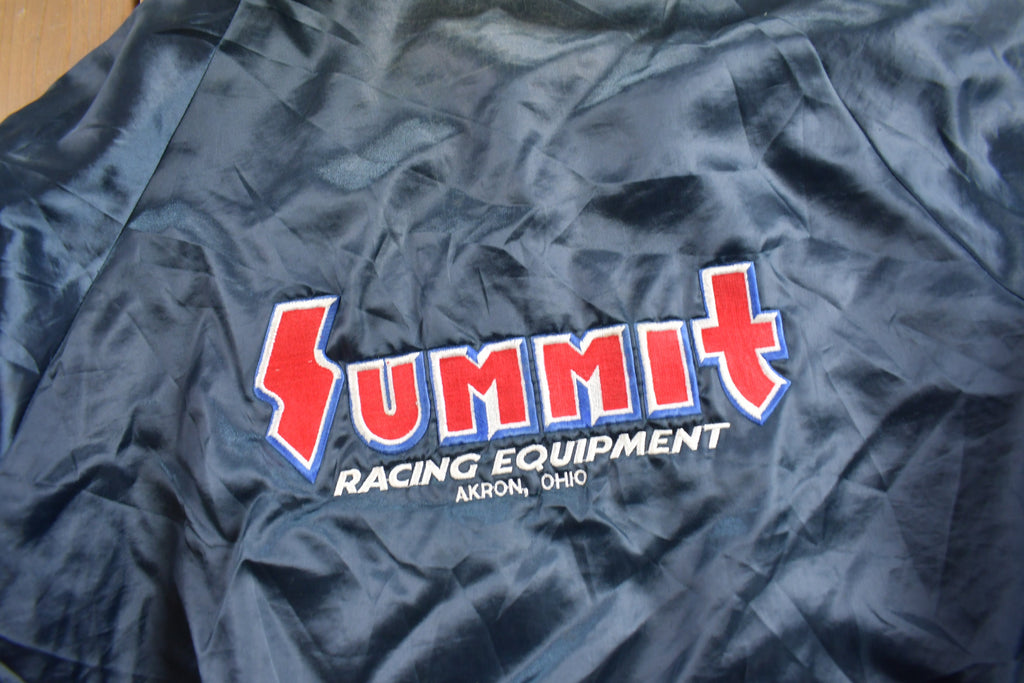 Vintage 1980s Summit Racing Equipment Satin Bomber Jacket