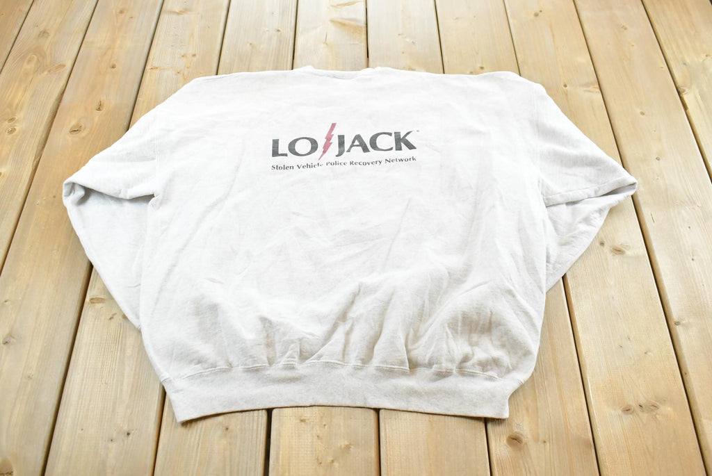 Vintage 1990s LoJack Stolen Vehicle Prevention Promotional Sweatshirt Mens L / Hanes / 90s Sweater / Theft / Crime
