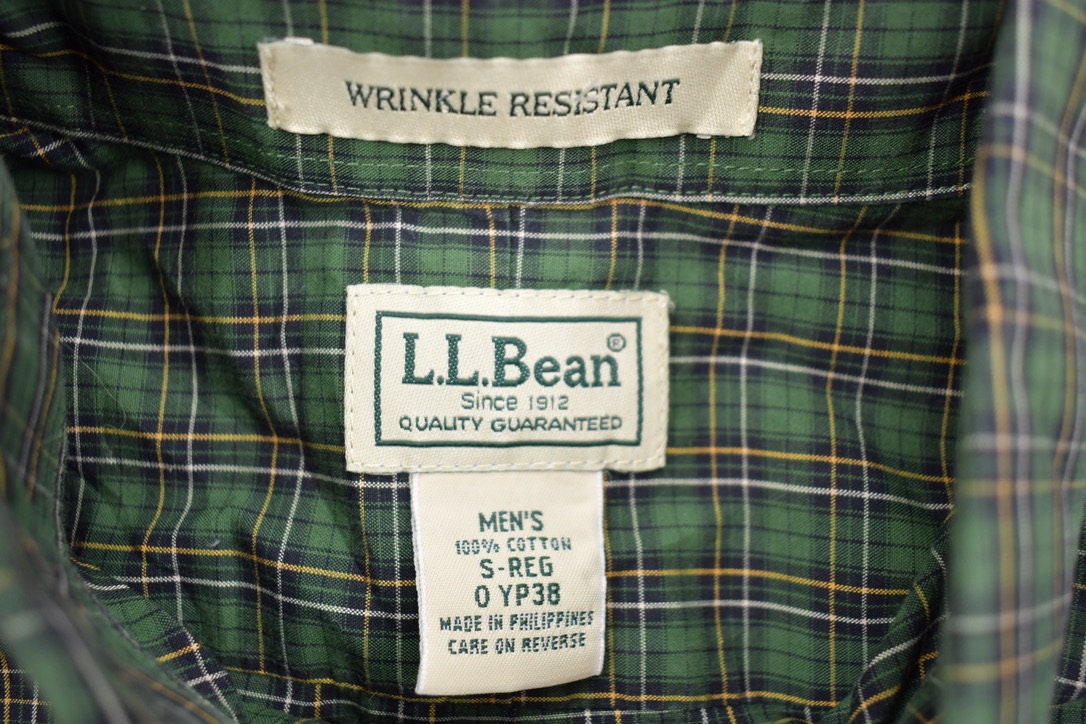 Vintage 1990s L.L. Bean Plaid Flannel Button Up Shirt