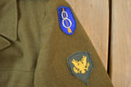Vintage Wool Military Button Up Patched Army Jacket