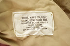 Vintage 1990s Beige Blank Military Button Up Shirt