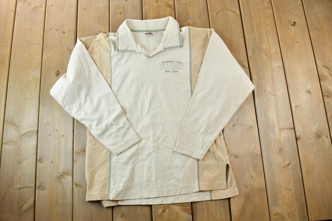 Vintage 1990s Ellesse Collared Crewneck Sweatshirt