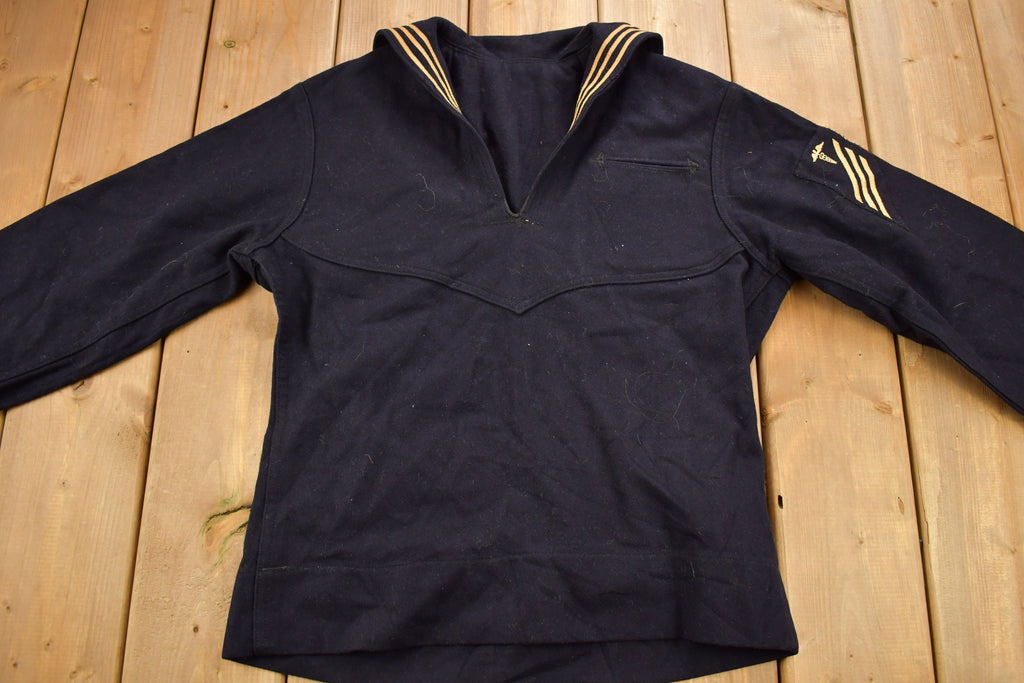 Vintage 1940s Navy Naval Wool Sweater