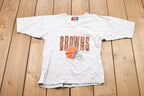 Vintage 1990s Kids Cleveland Browns NFL Graphic T-Shirt / Graphic / 80s / 90s / Streetwear / Retro Style / Single Stitch / Made In USA