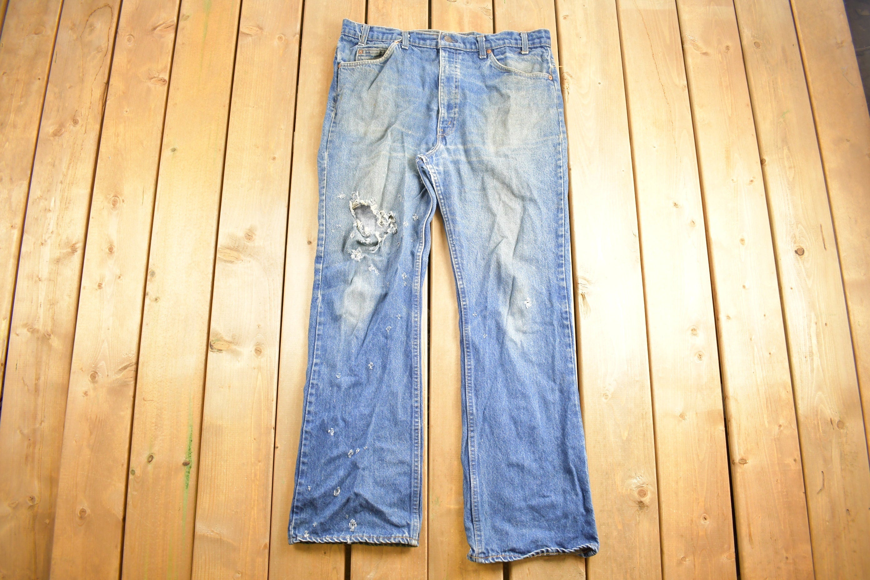 Vintage 1970s Levi's Orange Tab Jeans Size 29 x 29.5