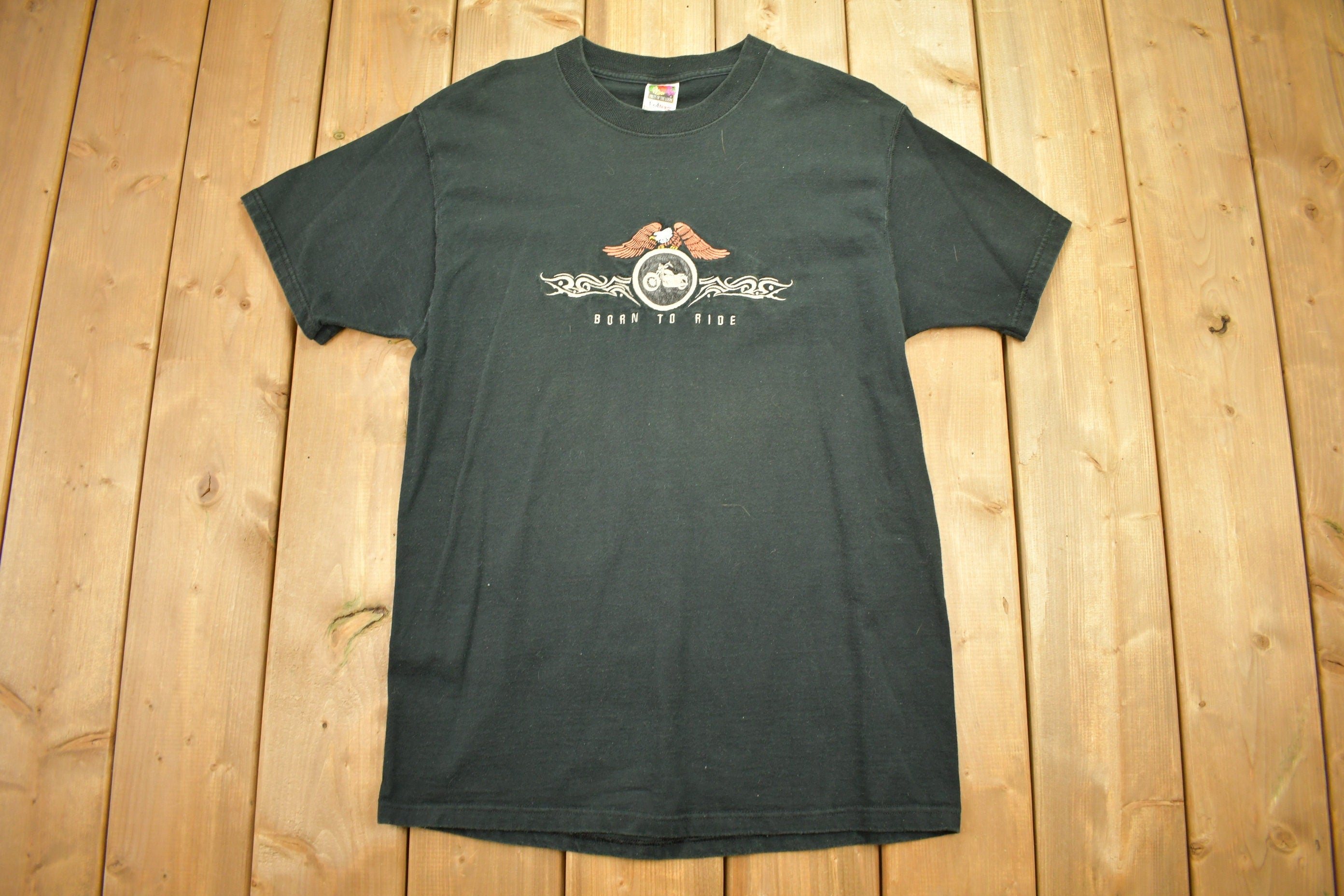 Vintage 1990s Born To Ride Motorcycle T-Shirt