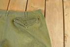 Vintage 1970s Army Olive Cargo Pants Size 42 x 28