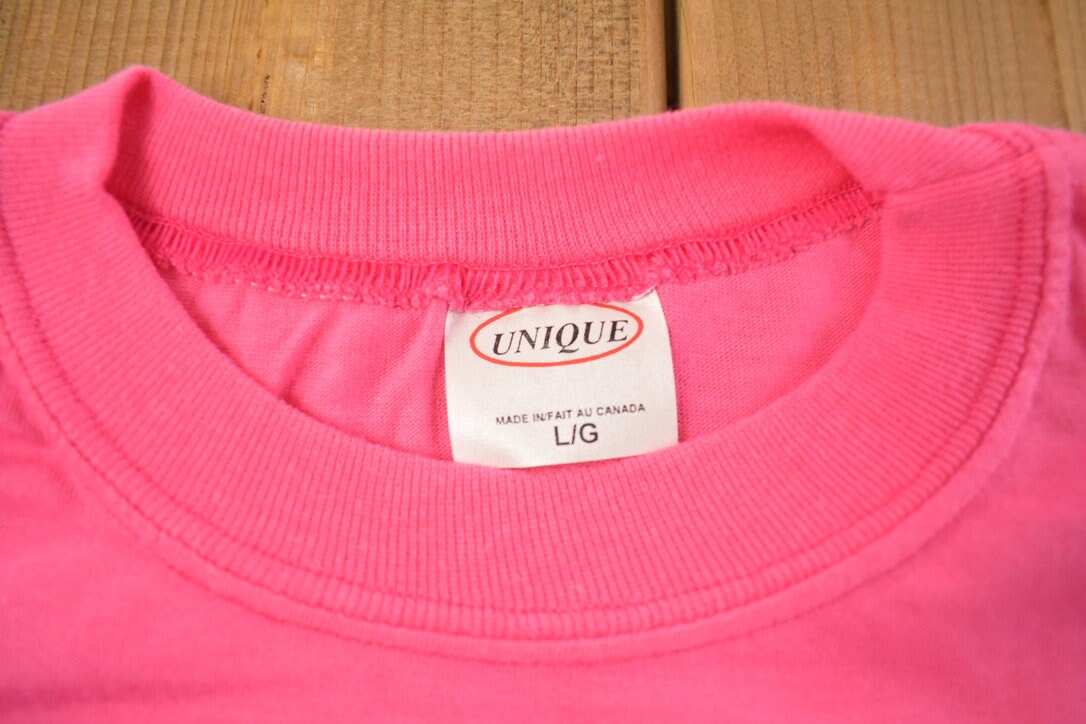 Vintage 1970s Deadstock Unique Blank Pink T Shirt / Vintage T Shirt / Made In Canada / True Vintage / Vintage Blanks / 70s